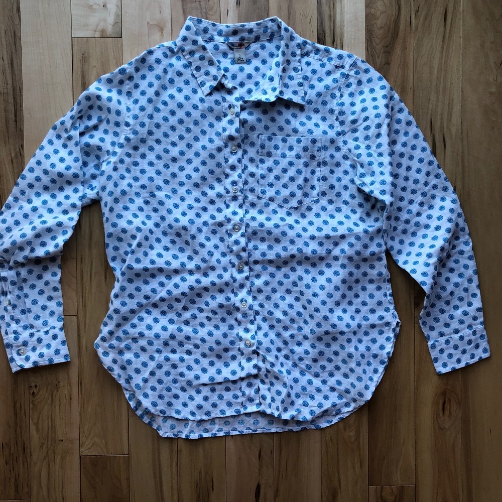 LL Bean Linen button up shirt